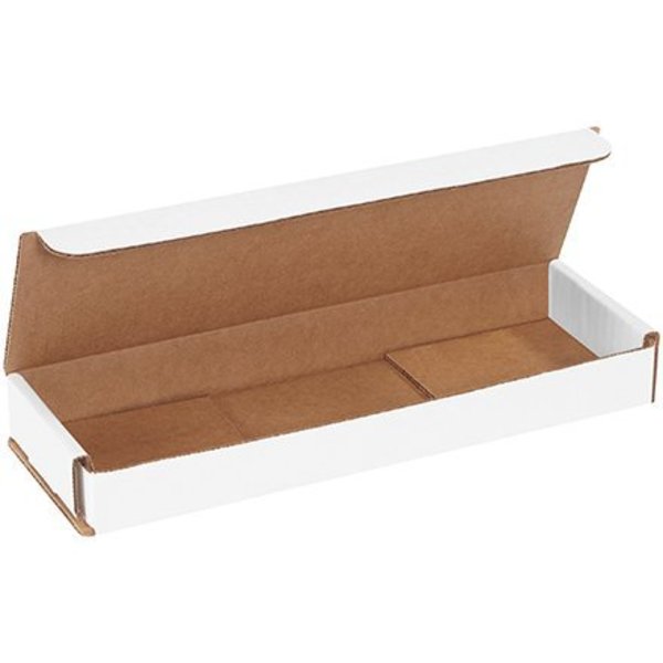 Box Packaging Corrugated Mailers, 10"L x 3"W x 1"H, White M1031